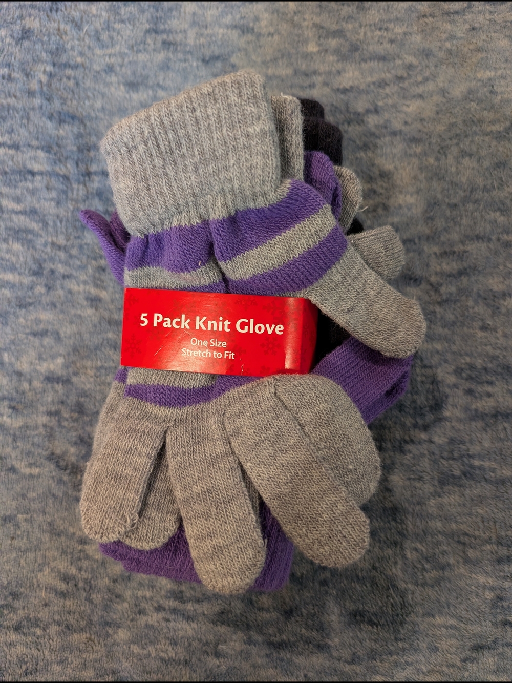 NWT 5 Pack Knit Glove Set — One Size Fits Most